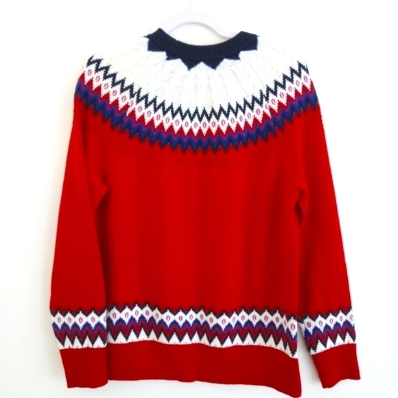 CHARTER Club Cable Yoke Knit Activewear Crew neck Pullover Size L - Picture 4 of 14